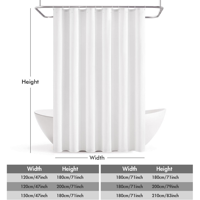 Шторка для душу MIULEE з льону, текстурована, 120x200 см, важка, готельний стиль, поліестер, водовідштовхувальна, антигрибкова, миється, тканинна шторка для ванної кімнати з 8 кільцями