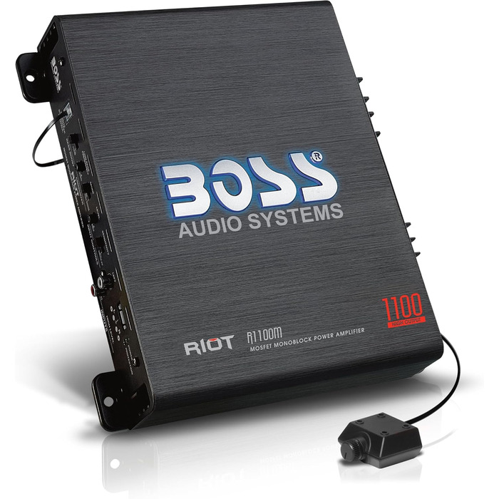 Автомобільний підсилювач BOSS AUDIO R1100M Riot 1100 Вт, клас A/B, моноблок, чорний