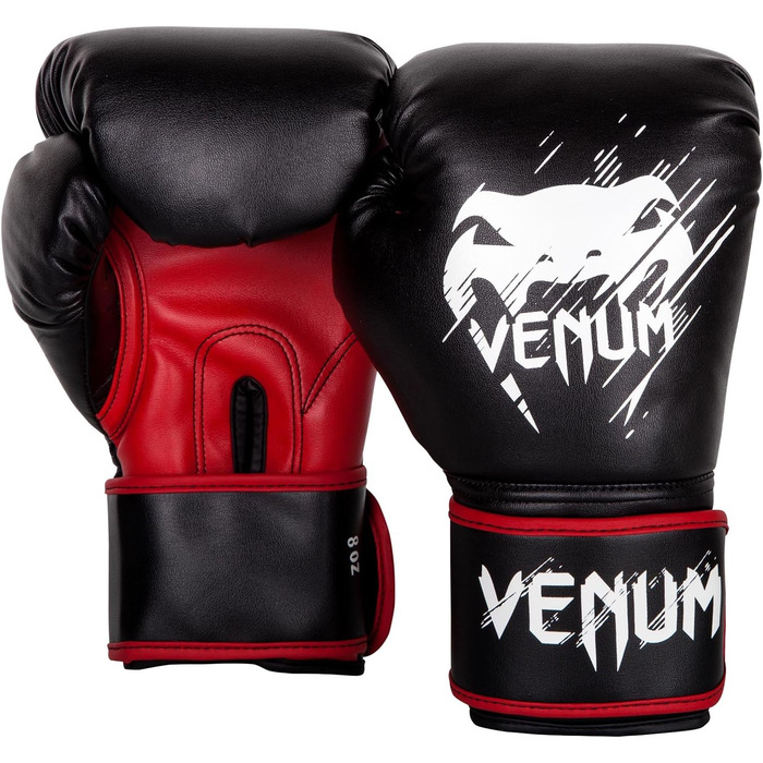 Боксерські рукавички Venum Kinder Contender, чорний/червоний, 8 oz (одиночні)