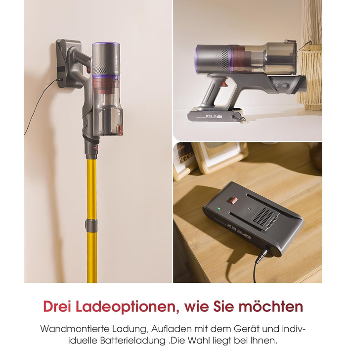 Бездротовий акумуляторний пилосос UNINELL HOME 50000Pa/580W, 70 хвилин роботи, LED-дисплей, антизаплутувана щітка, для твердих поверхонь, килимів, шерсті тварин