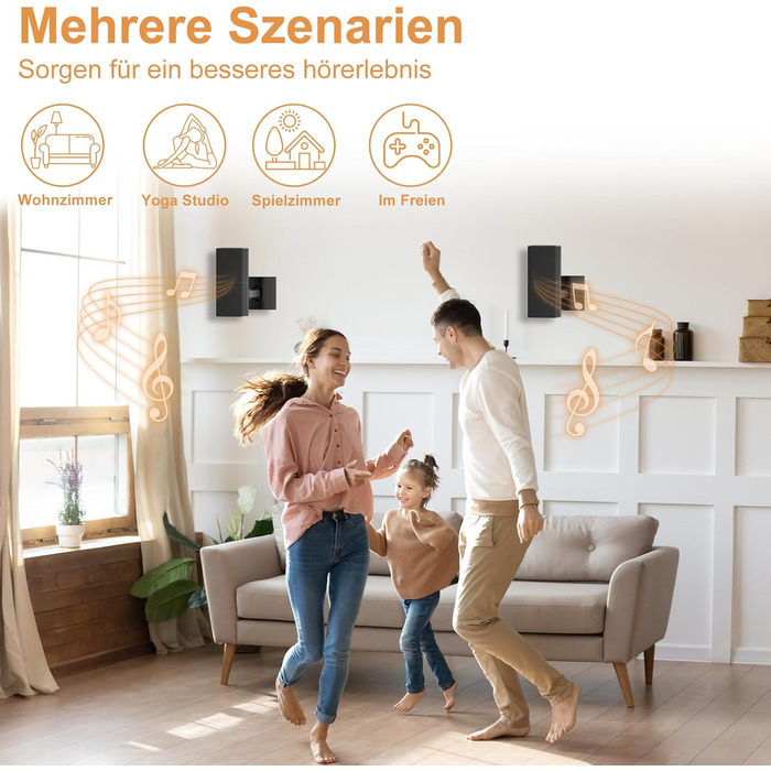 Кріплення для динаміків Bose (2 шт.): настінне та стельове. Підходить для UB-20, WB-50 II, Lifestyle, Soundtouch. Регульоване кріплення, чорний колір.