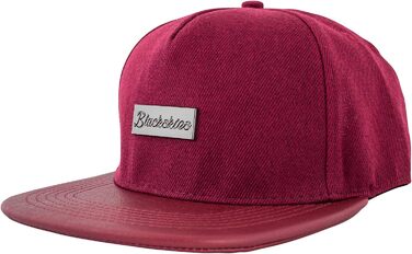 Кепка бейсболка Blackskies® Vanguard Snapback з замком, бордовий колір, чоловіча/жіноча, унісекс, для вулиці, відпочинку, літа, з матеріалу замша/штучна шкіра, один розмір