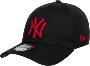 Кепка New Era 9Forty Yankees Essential - бейсболка з вигнутим козирком, чорна, MLB, металева застібка