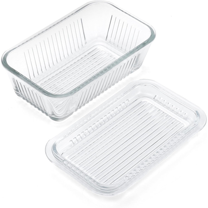 Multifunctional butter dish, one size, transparent