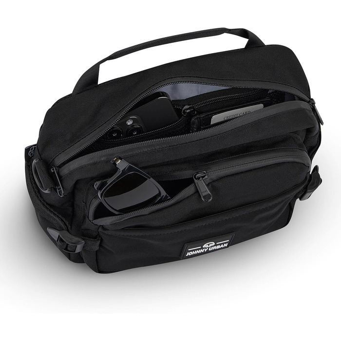 Гермопоясна сумка Johnny Urban Travis - велика, водонепроникна, для подорожей та активного відпочинку (бежева/чорна)