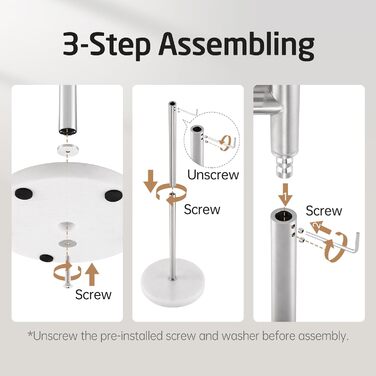 Підставка для рушників KES Gold, настільна, з нержавіючої сталі 18/8, з мармуровою основою, BTH219-BZ, щітканий золотий, 3-х рівнева