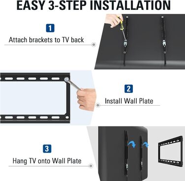 Кріплення для телевізора Mounting Dream MD2361-K-03: жорстке кріплення для LED, LCD, OLED, Plasma TV 66-140 см (26-55 дюймів) з VESA 50x50-400x400mm, до 45,5 кг