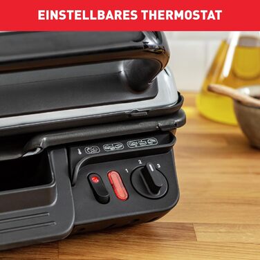 Tefal Contact Grill 2in1 GC3050 | Sandwich Maker | Folds out as a tabletop grill/BBQ with double grilling surface | Adjustable thermostat | Non-stick coated | 2000W | 38.3x21x38.8cm Single without baking function