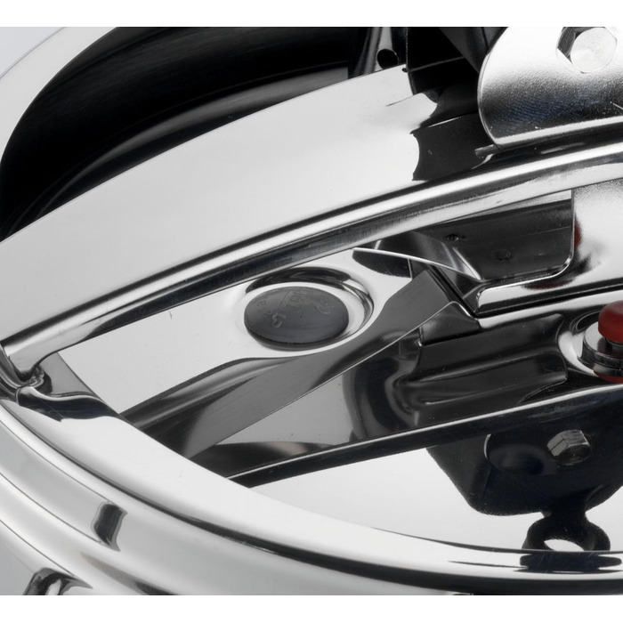 Barazzoni Pressure Cooker, Model, ø22cm, 5lt Capacity, Quick Cooker Model Basic, Ø 22 cm, 5 l Capacity, Induction, Made in Italy, Stainless Steel, Silver Single