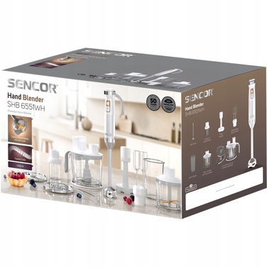 Мультифункціональний ручний блендер-міксер 7в1 1500Вт Sencor SHB 6551WH