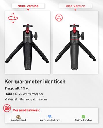 Штатив для смартфона Rollei з автоматичним відстеженням обличчя та вбудованим акумулятором для TikTok Live Streaming (міні-штатив)