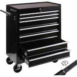 Arebos 7-Drawer Tool Cart with Central Lock