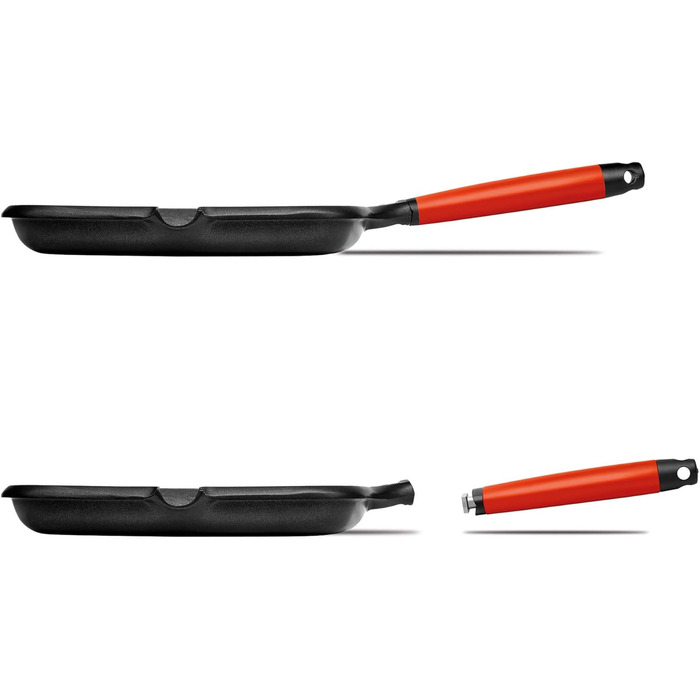 Сковорода гриль Castey 27 см з алюмінію, для індукції та духовки