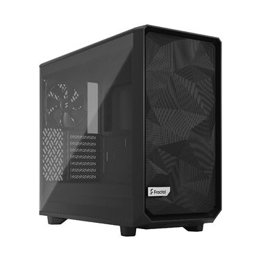 Корпус ПК Fractal Design Meshify 2 Lite White з прозорою панеллю з темпурованого скла, ATX, FD-C-MEL2A-04 (Чорний)