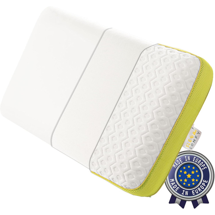 SLEEP COMFY Premium Soft AIR-MESH Neck Pillow, Smart Memory Foam Pillow, Ergonomic, Orthopedic Neck Pillow Head Pillow, Sleeping Pillow for Back Sleepers, Stomach Sleepers, Side Sleepers