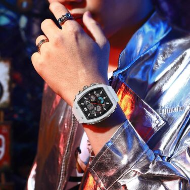 Чоловічий годинник GBB, кварцовий, аналоговий, спортивний, водонепроникний, для бізнесу, роботи та відпочинку, з гумовим ремінцем, білий