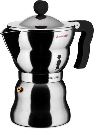 Еспресо-кавомашина Alessi AAM33/6 - дизайн, 6 чашок, срібна