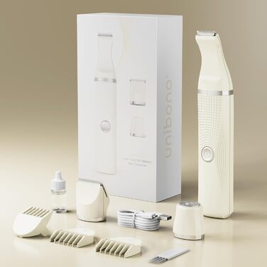 Електричний набір для гоління жінок, багатофункціональний. Ідеально підходить для гоління тіла, зони бікіні, ніг та рук. З USB-C зарядкою та чохлом. Бежевий колір.