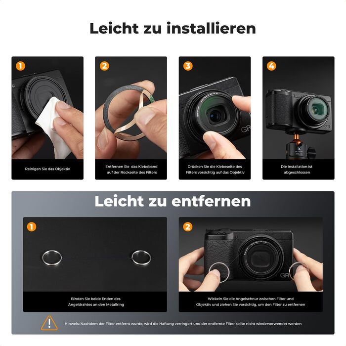 Фільтр UV K&F Concept для Ricoh GR II/III/IV/IIIx/IIIx HDF - захист об'єктива