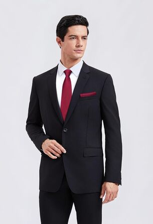 Набір краваток та нагрудних хустинок Enlision: класичний стиль для весілля та бізнесу (бордовий)