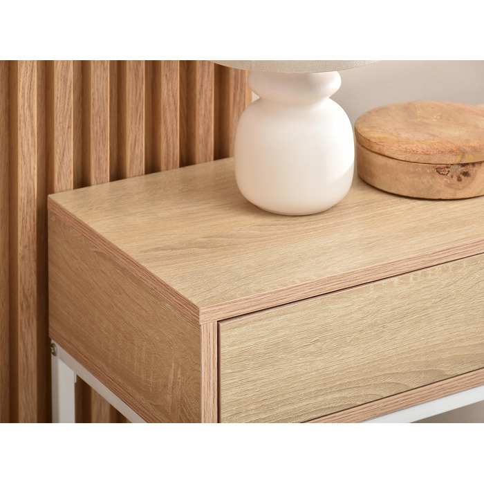 Консольний столик Mebel-Partner, білий матовий, 80 x 76,5 x 28 см
