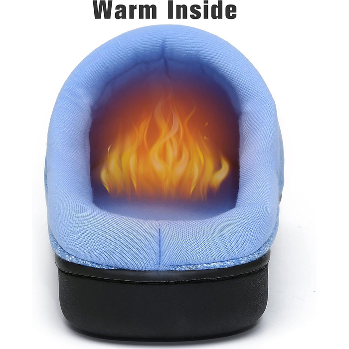 Тапочки домовиті жіночі Mishansha Herren з піною пам'яті, антиковзаючі, розмір 36-49 (Небесно-блакитний, 48 EU)