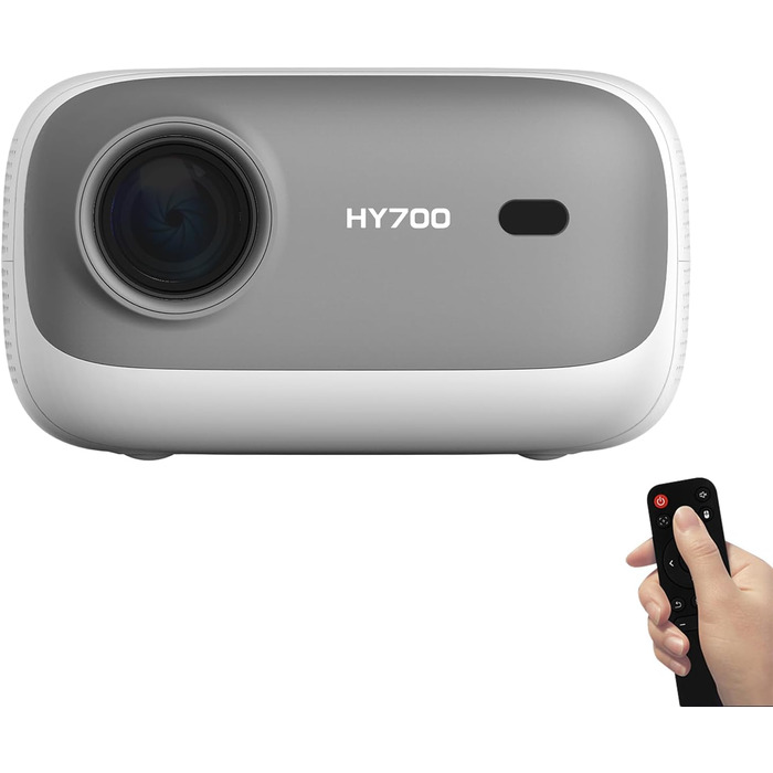 LQWELL HY300 PRO Mini Beamer: портативний проєктор 4K/1080p з Android 11, WiFi 6, Bluetooth 5.0, Airplay/Miracast, для Android/iPhone/PC/Mac/Switch