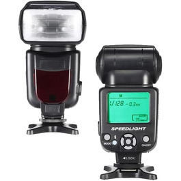 Цифровий спала́х Speedlite з LCD-дисплеєм, сумісний з камерами Nikon, Canon, Sony, Panasonic, Leica, Fujifilm, Pentax та Olympus