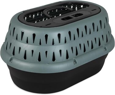 Клітка для собак та котів Petmate, пластикова, одностулкова, з фронтальним доступом, розмір L (48 x 32 x 27 см), колір зелений