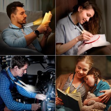 Настільна лампа Gritin для читання з регулюванням яскравості, 3 колірні температури, акумулятор 80 годин, ергономічна шийна лампа для читання в ліжку, рукоділля, ремонт