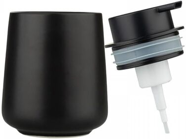 Дозатор для мила XUDREZ, 380 мл, кераміка, для кухні, наповнюваний, чорний