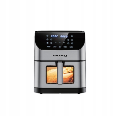 Аерофритюрниця KALEMAX без олії, 8 л, 1800 Вт, срібляста