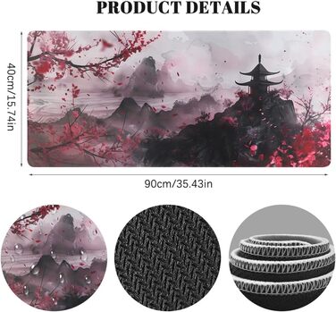 Килимок для миші ігровий XXL 900x400 мм, антиковзка підкладка для комп'ютера, ноутбука, MacBook, з натурального каучуку, водонепроникний, з принтом аніме