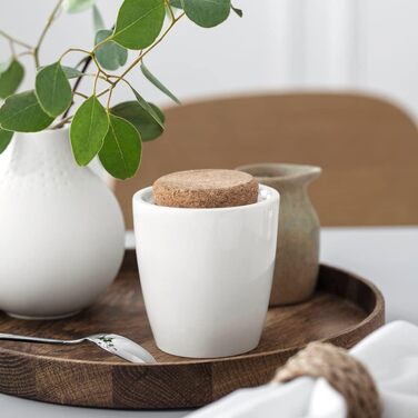 Villeroy & Boch Artesano Original Sugar Bowl, Premium Porcelain/Cork, White