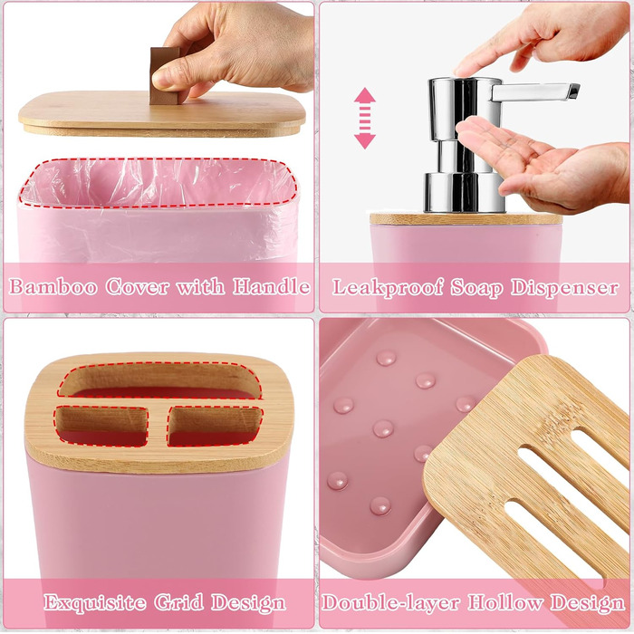 Набір для ванної кімнати XLHOMO: 27 предметів у фіолетовому кольорі (душовий завіс, килимки, аксесуари).