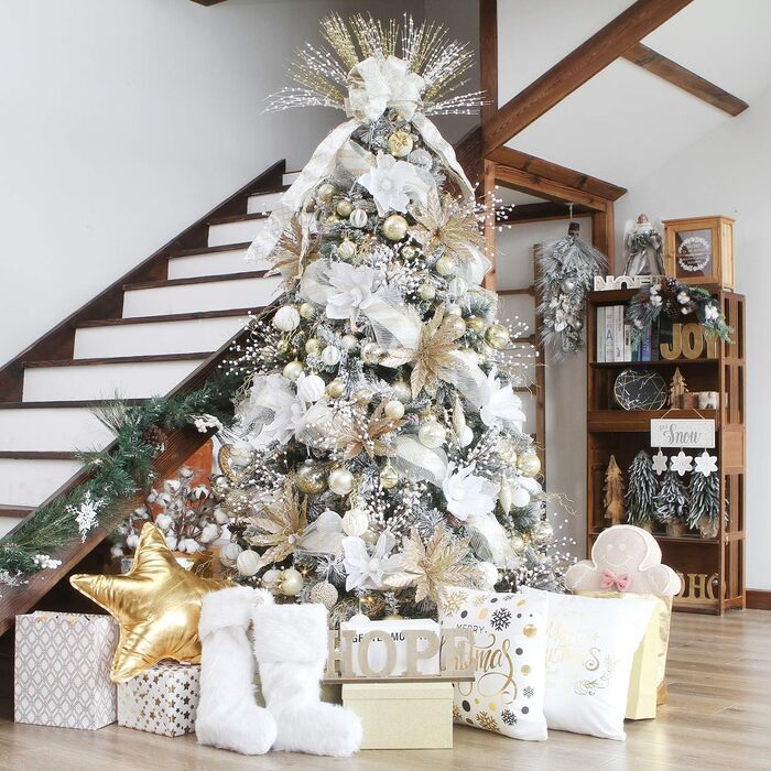 Декоративна куля на ялинку Sea Team з малюнком та блискучими прикрасами, набір (60 мм, 80 мм)