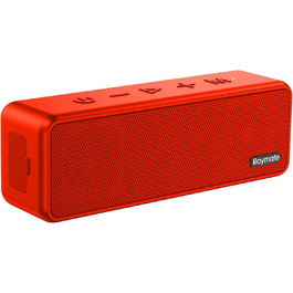 Raymate Bluetooth Портативна Колонка з Подвійним Басом 20W, IPX7 Водонепроникна, TWS, 15 годин, для дому та на вулицю (червона)