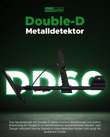 Металошукач Profi з водонепроникною котушкою 11'' DD, глибина виявлення 12''/30 см, висока чутливість до золота, 5 професійних режимів, Pinpoint для срібла