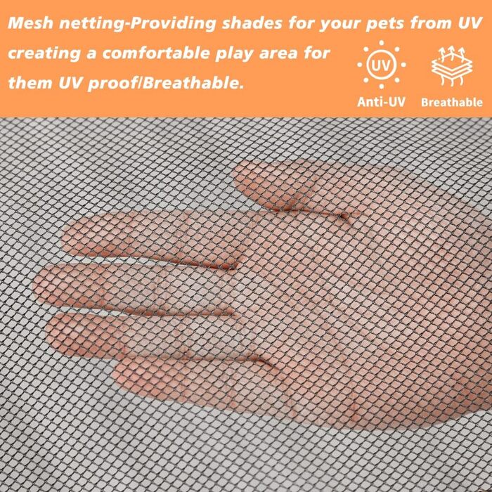 Клітка-манеж для собак PJYuCien, 8 панелей, 61 см, металева, складна, для цуценят, чорна