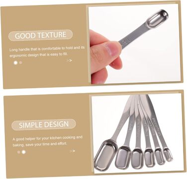3-Piece Spoon Set Espresso Tools Ingredients Measuring Spoons Coffee Tools Liquid Measuring Cup Stainless Steel Measuring Cup Tablespoon Measuring Spoons Professional Tools Stainless Steel