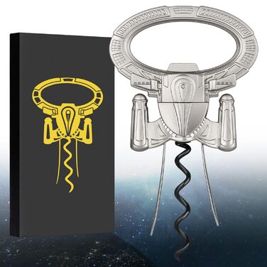 Відкривачка для вина LKKCHER з двома зубцями, для старих винних пляшок, відмінний подарунок для чоловіків, бронза (у подарунковій коробці та картці)