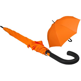 iX-brella Fiberglass Automatic Umbrella with Wetprint Color Change - Raindrops (Neon Orange)