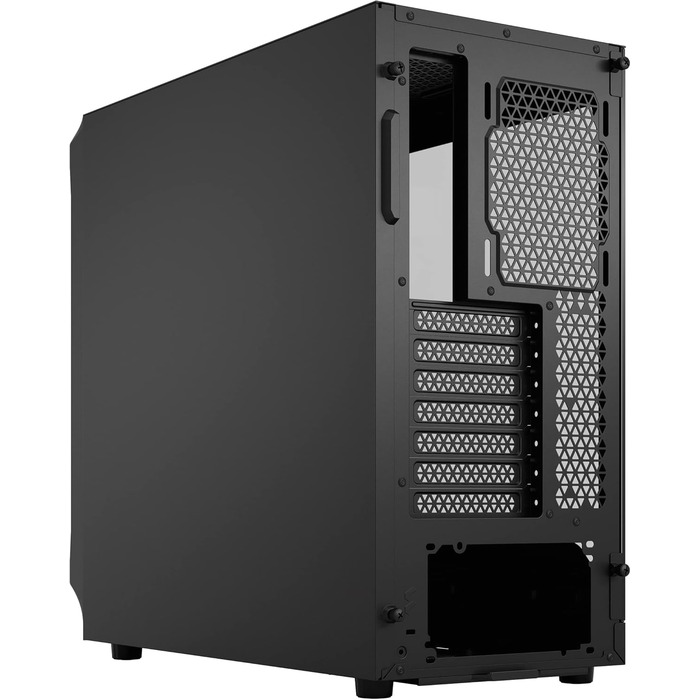 Корпус для ПК Fractal Design Focus 2 Black з темним склом та сітчастою передньою панеллю. В комплекті 2 вентилятори 140 мм. ATX