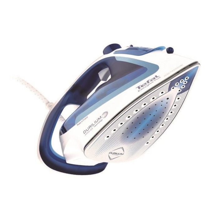 Парова праска Tefal FV5736E0, 2500 Вт, керамічна підошва, синя, 270 мл