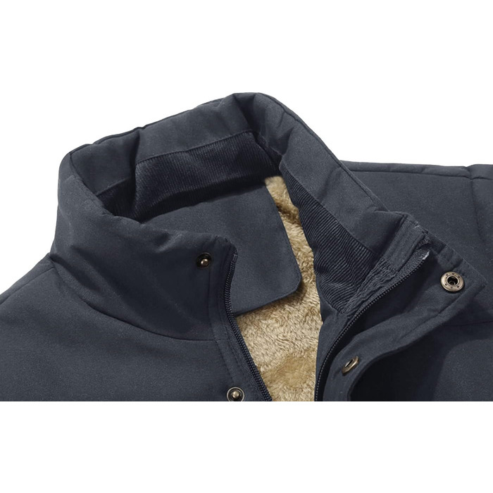 Тепла термопояс KEFITEVD для чоловіків, зимова жилетка з коміром, мисливська жилетка, флісова жилетка, однотонна робоча жилетка (L, темно-сірий)