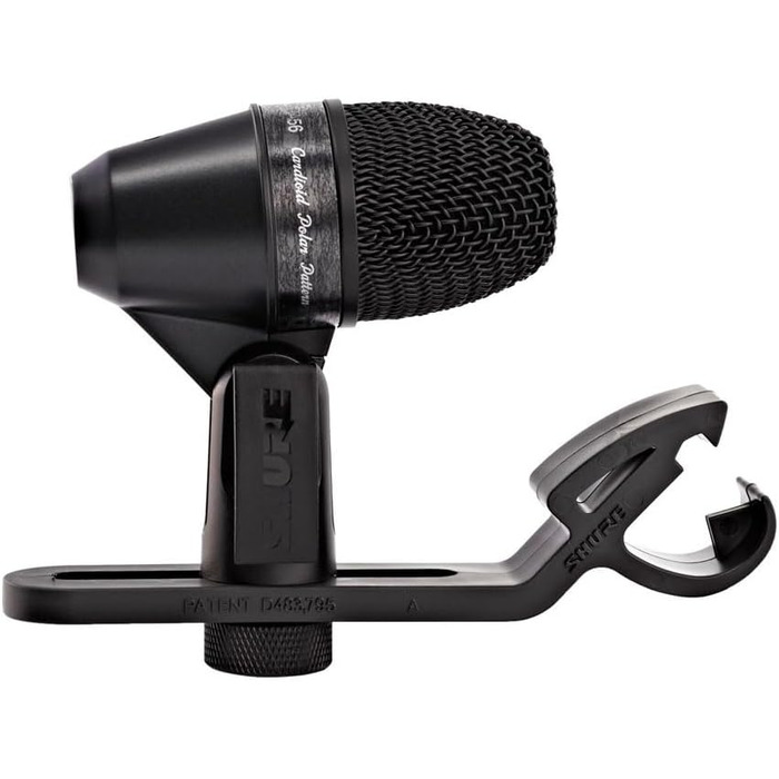 Шуре PGA56 Динамічний мікрофон для барабанної установки (снейр/том) з кріпленням та XLR-кабелем