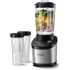 Блендер Philips 7000 Series, 1500 Вт, 2 л, ProBlend Ultra, швидкі програми, HomeID рецепти, легке очищення, 2 Tritan чаші (HR3760/10)