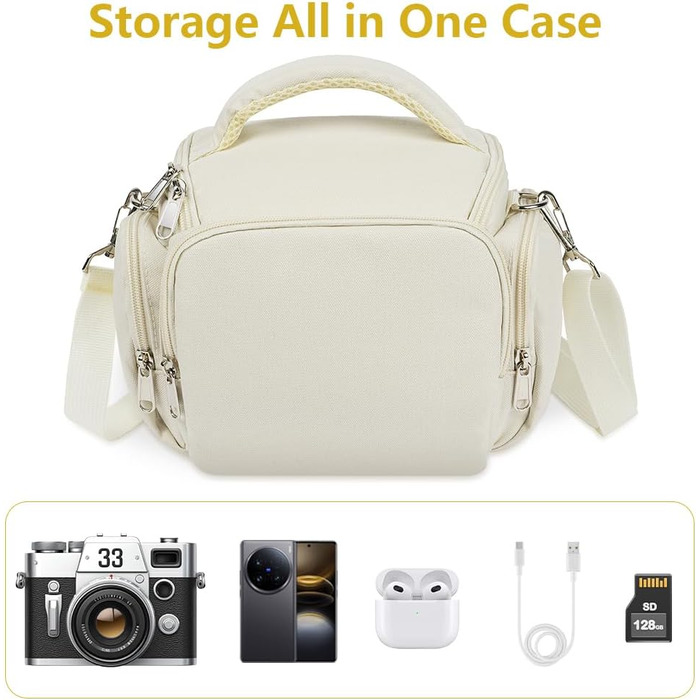 Сумка для камери Ainiv, DSLR/SLR, сумісна з Canon, Nikon, Sony, водонепроникна, зелена/бежева