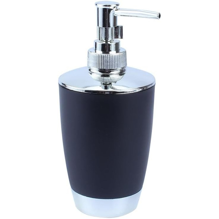 6-Piece Bathroom Set with Bin Soap Dish Dispenser Tumbler Toothbrush Holder, Plastic (black) Bathroom Set Beige