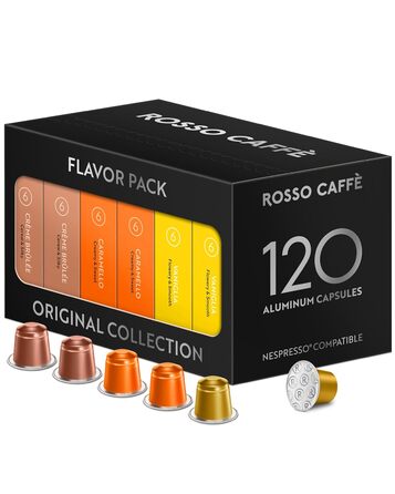 Капсули кави ROSSO CAFFÈ Nespresso, 120 шт. Аромакава, набір з 3 преміум смаків, сумісні з Nespresso, 120 шт.